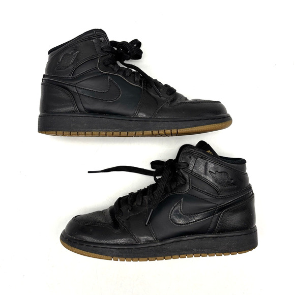 2014 Nike Air Jordan 1 Retro High OG Black Gum 575441-020 6Y Women 7.5 Men 6 - Picture 15 of 16